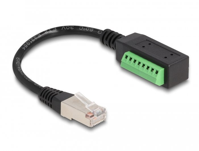 Delock Rj45 Cable Cat.5e Stecker Zu Terminalblock Adapter 21,5 Cm