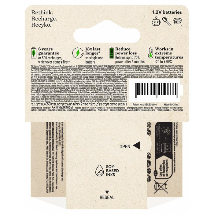 Recyko Aaa-Battery 950mah  Nimh 4-Pack