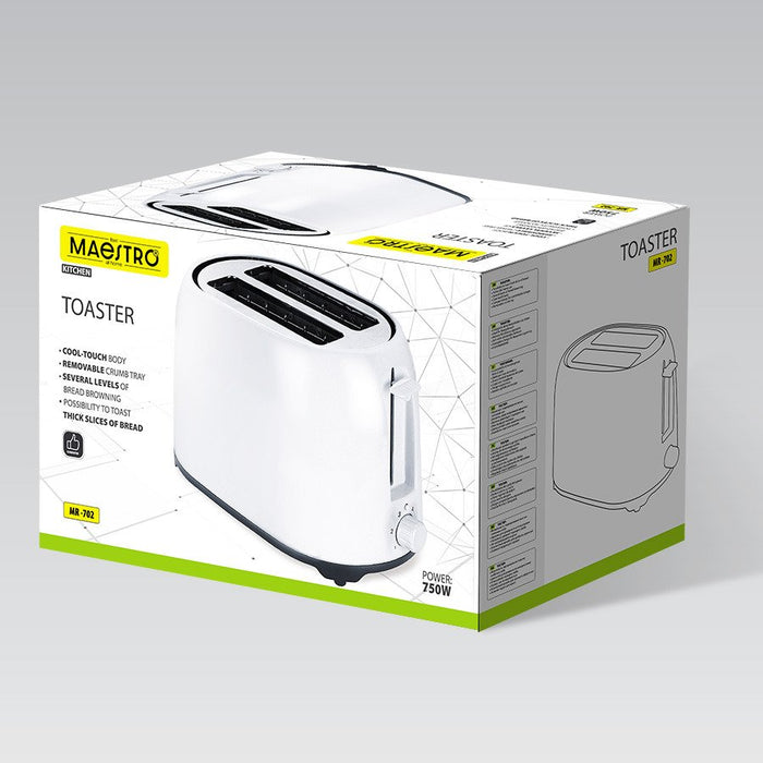 EAN 4820096554951 - Maestro MR-702 tostadora 2 rebanada(s) 750 W Blanco imagen 4