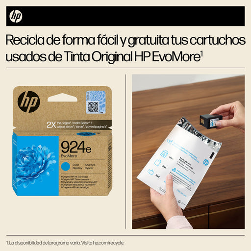 EAN 0199764687432 - HP 924e EvoMore Cyan Original Ink Cartridge cartucho de tinta 1 pieza(s) Alto rendimiento (XL) imagen 2