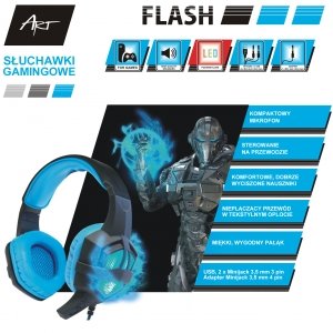 Auriculares  Art Sla Flash Gaming With Micrófono Illuminate