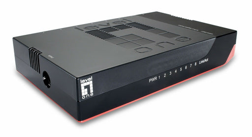 EAN 4014619048519 - LevelOne GSW-0807 switch No administrado Gigabit Ethernet (10/100/1000) Negro, Rojo imagen 1