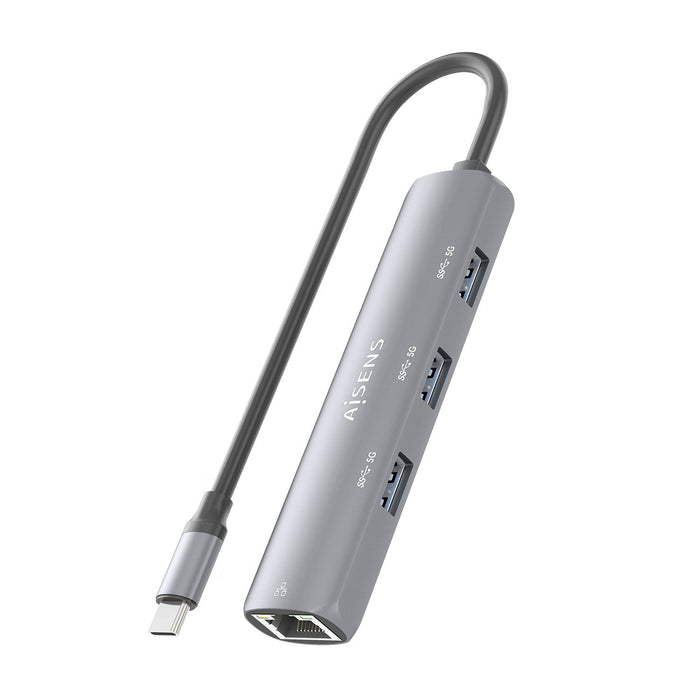 EAN 8435739904008 - AISENS ASUC-4P038-GR base para portátil y replicador de puertos Alámbrico USB 3.2 Gen 1 (3.1 Gen 1) Type- imagen 5