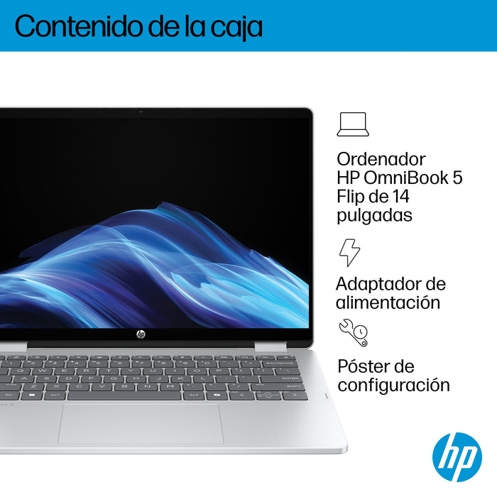 EAN 0199896061681 - HP OmniBook 5 Flip 2-in-1 14-fp0045ns Intel Core 7 150U Híbrido (2-en-1) 35,6 cm (14") Pantalla táctil 2K imagen 5