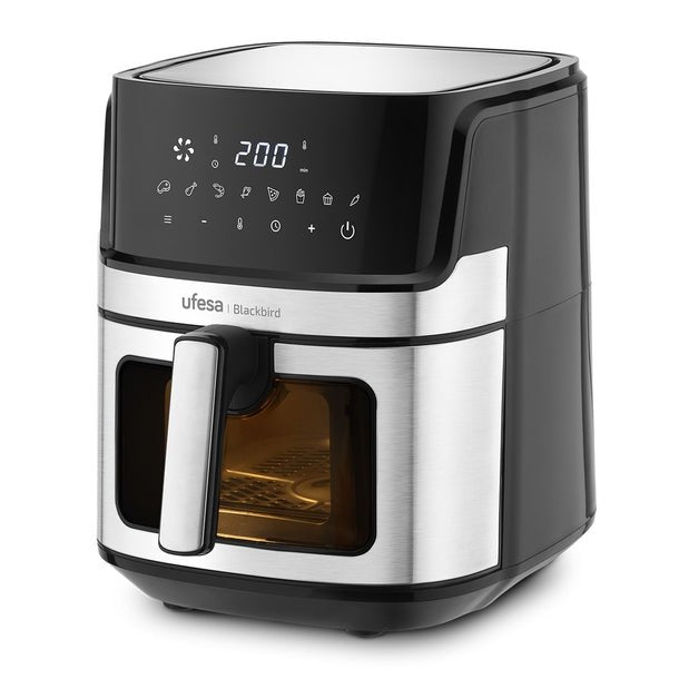 EAN 8422160057168 - Ufesa 72805716 freidora Sencillo 6,5 L Independiente Freidora de aire caliente Negro, Acero inoxidable imagen 3