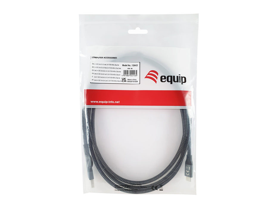 EAN 4015867241165 - Equip 128432 cable USB USB 3.2 Gen 2x2 2 m USB A/USB C USB C Negro imagen 2