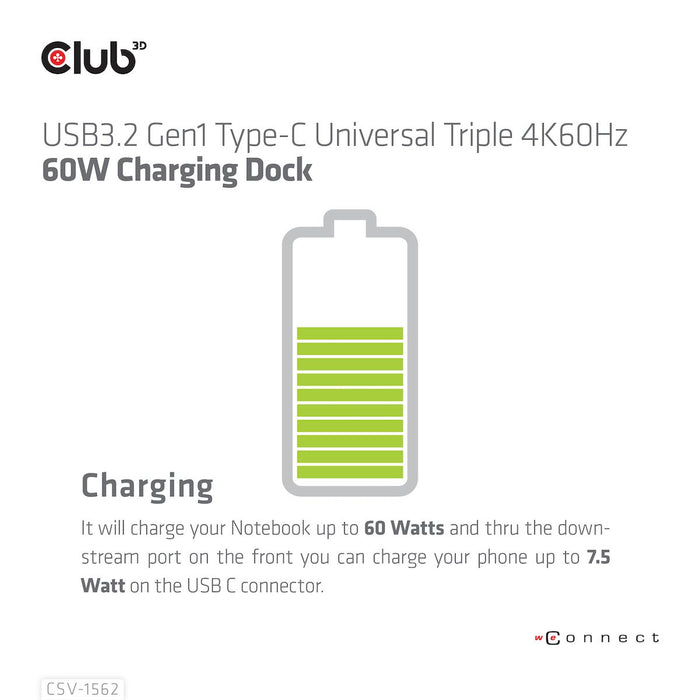 EAN 8719214471293 - CLUB3D CSV-1562 base para portátil y replicador de puertos Acoplamiento USB 3.2 Gen 1 (3.1 Gen 1) Type-C  imagen 14