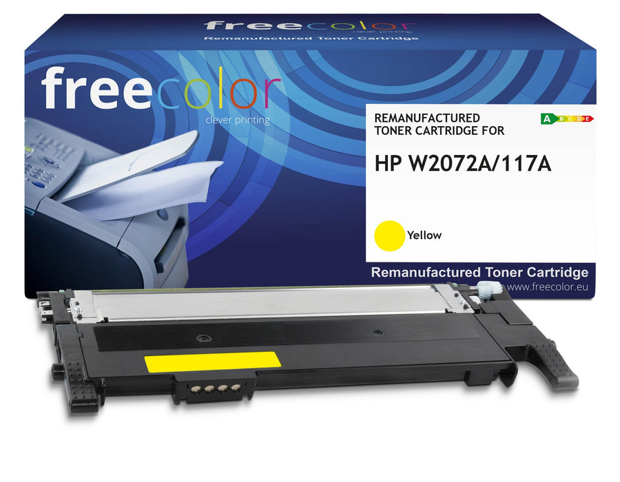 Freecolor Toner Hp 117a W2072a Amarillo 700 Copias Remanufactured