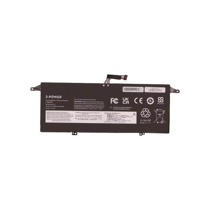 2-Power Batería 15.2v 2900mah Para Lenovo Thinkbook 13x Itg 20wj 2p-L20d4pd1