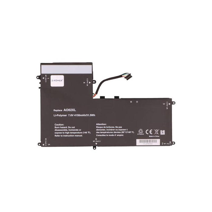 2-Power Batería 7.6v 4150mah Para Hp Elitepad 1000 G2 Tablet 2p-Ao02xl