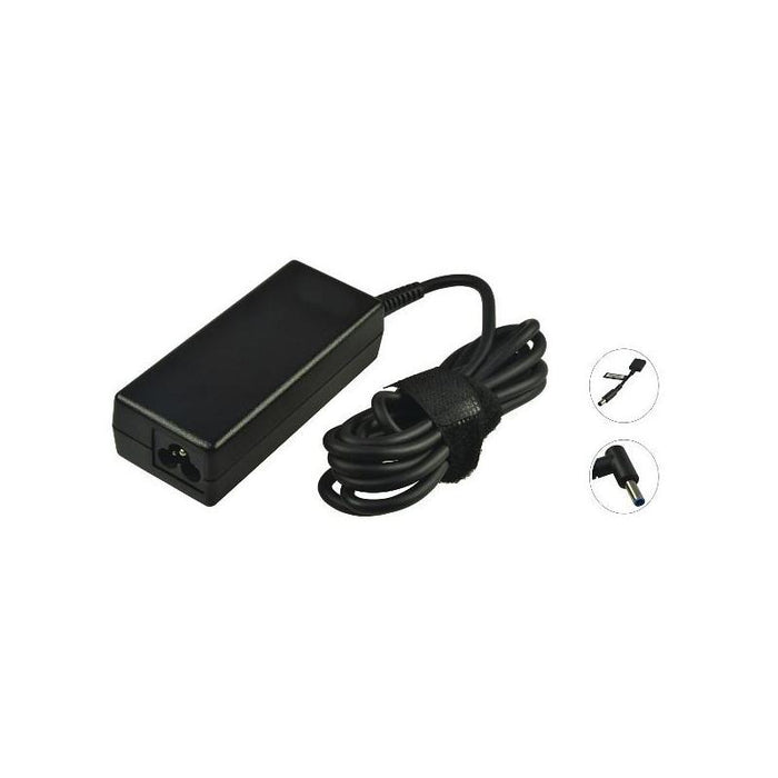 2-Power Cargador 19.5v 65w Con Dongle Con Cable Alimentación Reemplaza Aca0006a Para 4.5mm X 3mm Fixed Tip + 7.4 X 5mm Dongle Alt20874a