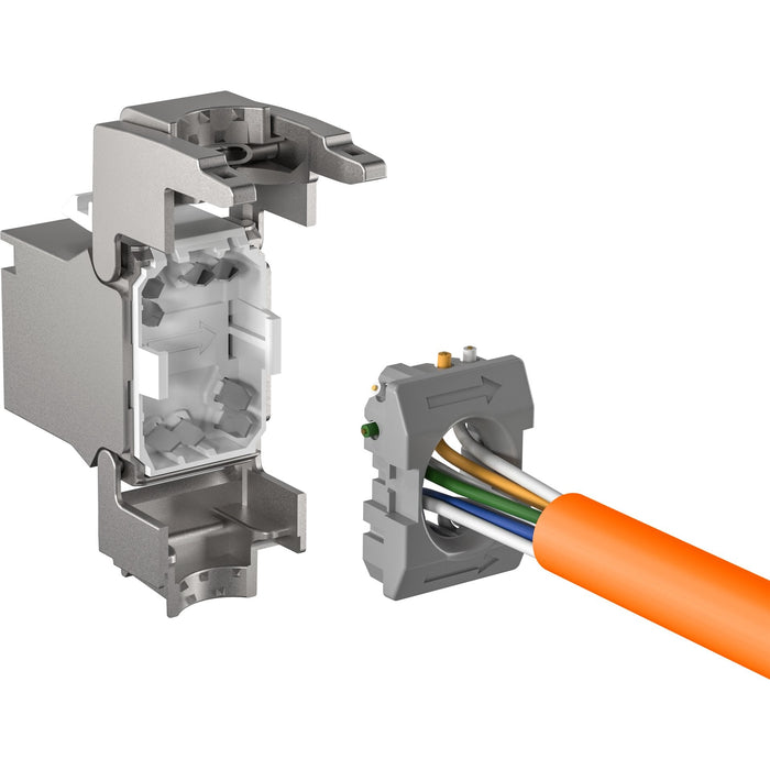 Efb Rj45 Keystone Slimline Shortbody Cat.6a Komponentenzertifiziert Plateado