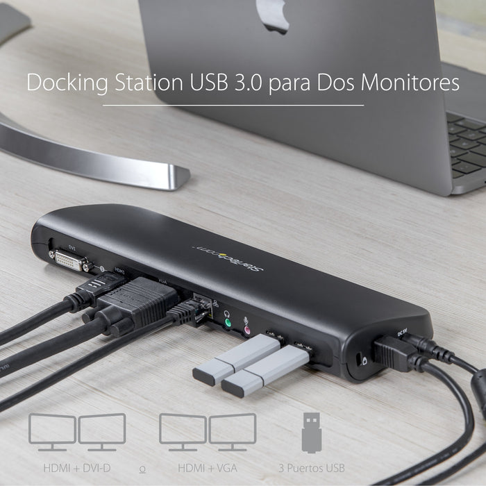 EAN 0065030851299 - StarTech.com USB3SDOCKHDV base para portátil y replicador de puertos Alámbrico USB 3.2 Gen 1 (3.1 Gen 1)  imagen 7