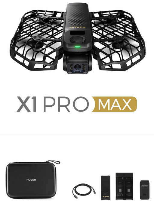 EAN 6977791920036 - HOVERAir X1 Pro Max Basic Combo 4 rotores Cuadricóptero 48 MP 7680 x 4320 Pixeles 1920 mAh Negro imagen 1
