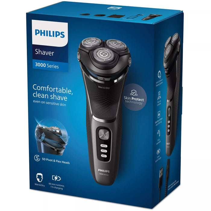 EAN 8720689018630 - Philips S3343/13 afeitadora Máquina de afeitar de rotación Recortadora Negro, Cromo imagen 4