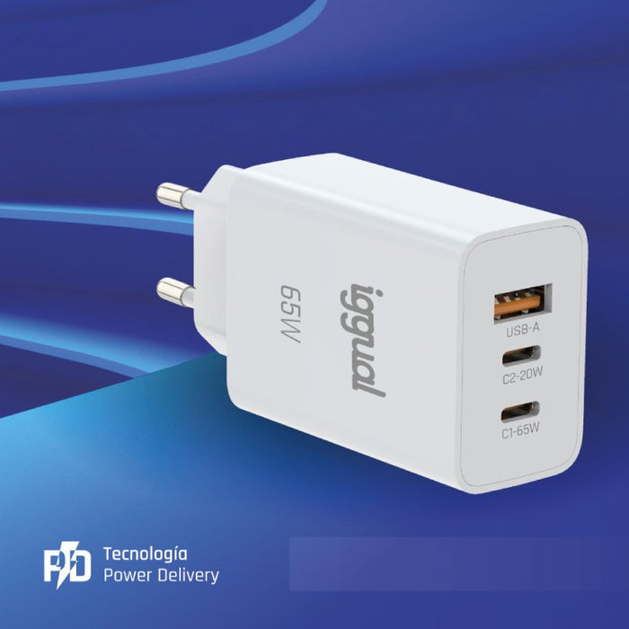 EAN 8435364320501 - iggual IGG320501 cargador de dispositivo móvil Smartphone, Teléfono móvil, Tableta Blanco Corriente alter imagen 4