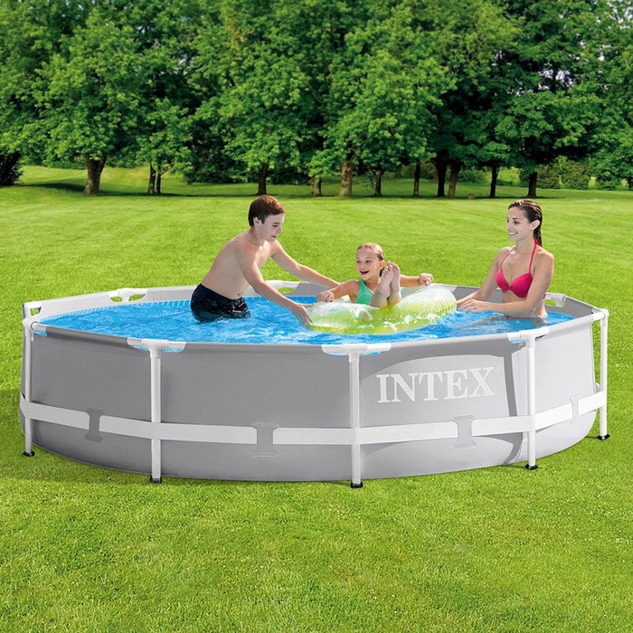 Intex Prismframe Piscina Con Anillo Hinchable Círculo 4485 L Azul, Gris