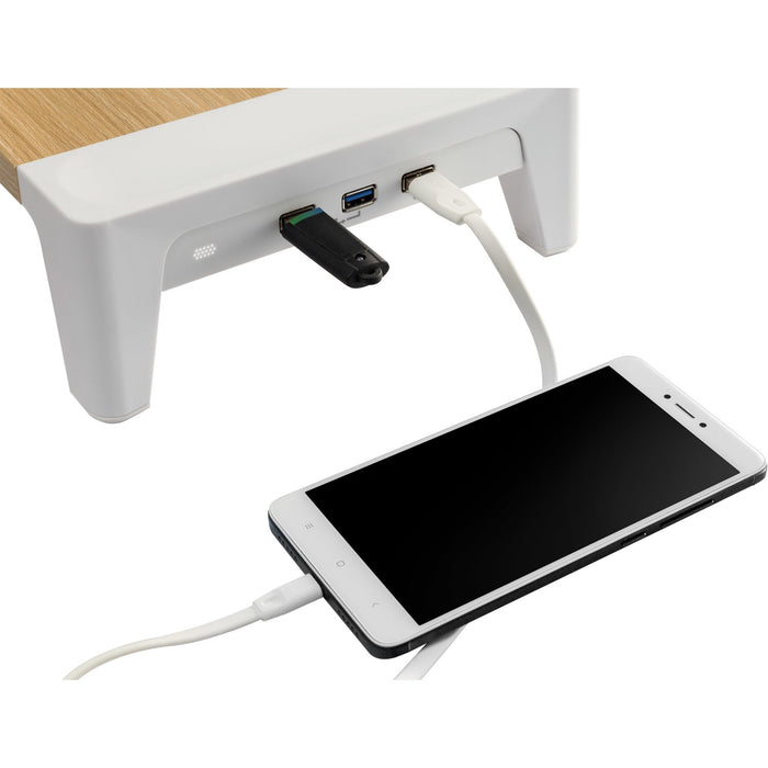 Inline Monitor Platform+ Con 2 Puertos De Carga Usb 3.2 Gen1 Y Qc3, 80 Mm, Máx. 15kg