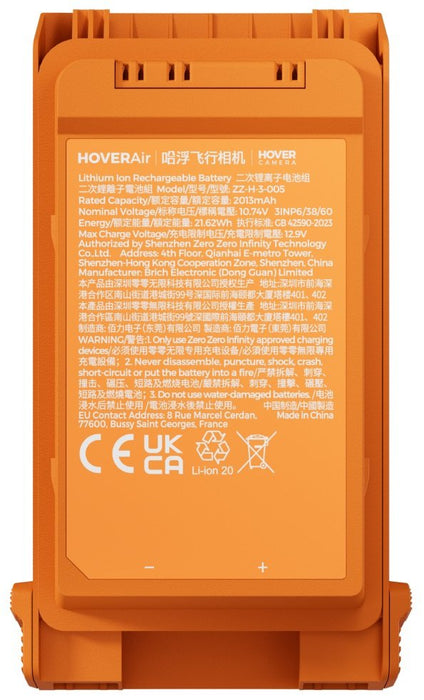 Hoverair Sp18h001 Batería Para Dron Naranja