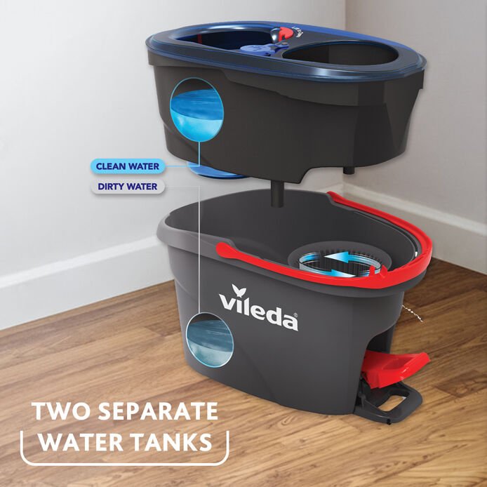EAN 4023103254237 - Vileda 4023103254237 fregona Microfibra 6000 ml Húmedo Negro, Azul, Rojo imagen 3