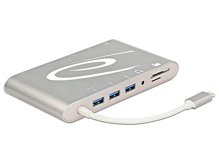 EAN 4043619872985 - DeLOCK 87298 base para portátil y replicador de puertos USB 3.2 Gen 1 (3.1 Gen 1) Type-C Plata imagen 1