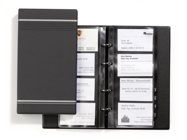 Visitenkartenringbuch Visifix F200 Karten Antracita
