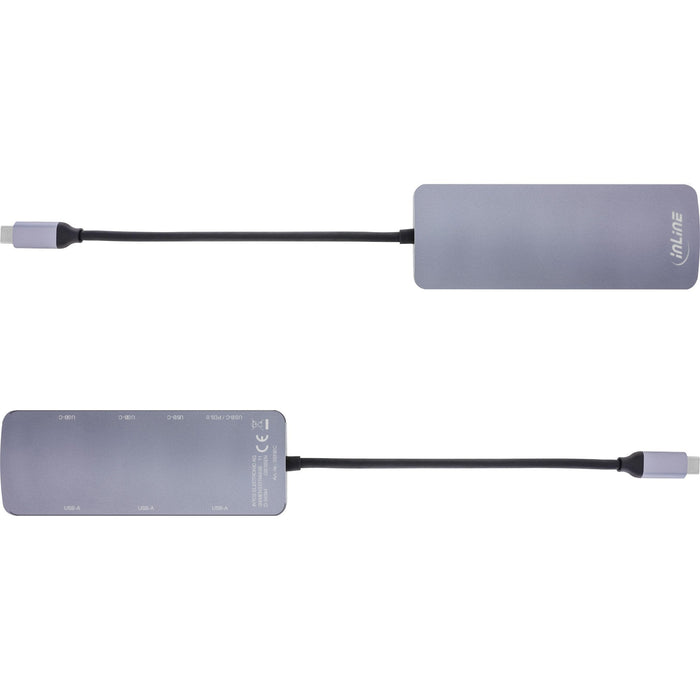 Hub Inline® Usb 3.2 Gen.2 Hub, 4x Usb-C + 3x Usb-A, Pd 100w, Aluminium, Gris