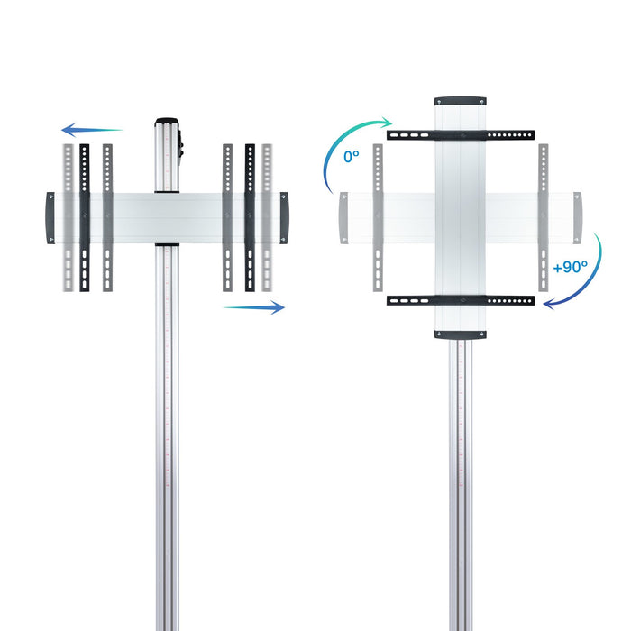 EAN 8433281010703 - TooQ FS2270M-B soporte para pantalla de señalización 177,8 cm (70") Plata imagen 4