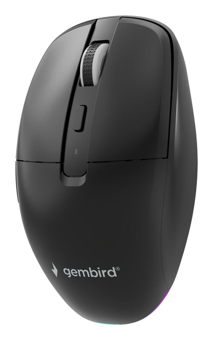 Gembird Dual-Mode 6-Button Wireless Mouse 2.4g + Bt Black