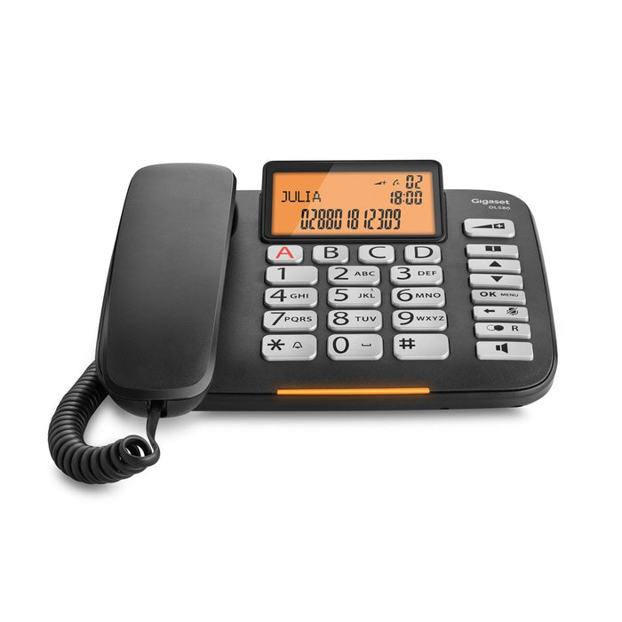 EAN 4250366854342 - Gigaset DL580 Teléfono analógico Identificador de llamadas Negro imagen 3