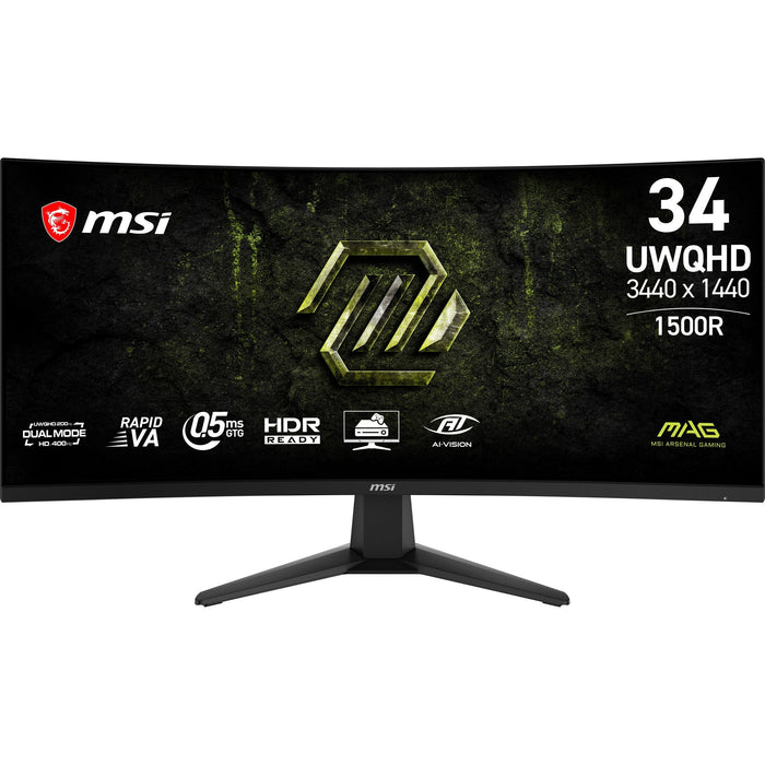 Monitor Msi Mag 346cqdf E20 34" Ultrawide Qhd 200hz Rapid Va Curvo Hdr Ready