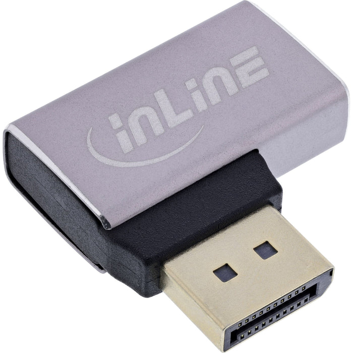 Inline® Displayport 1.4 Adapter, Displayport Male/ Female, 90° Left, 8k Uhd