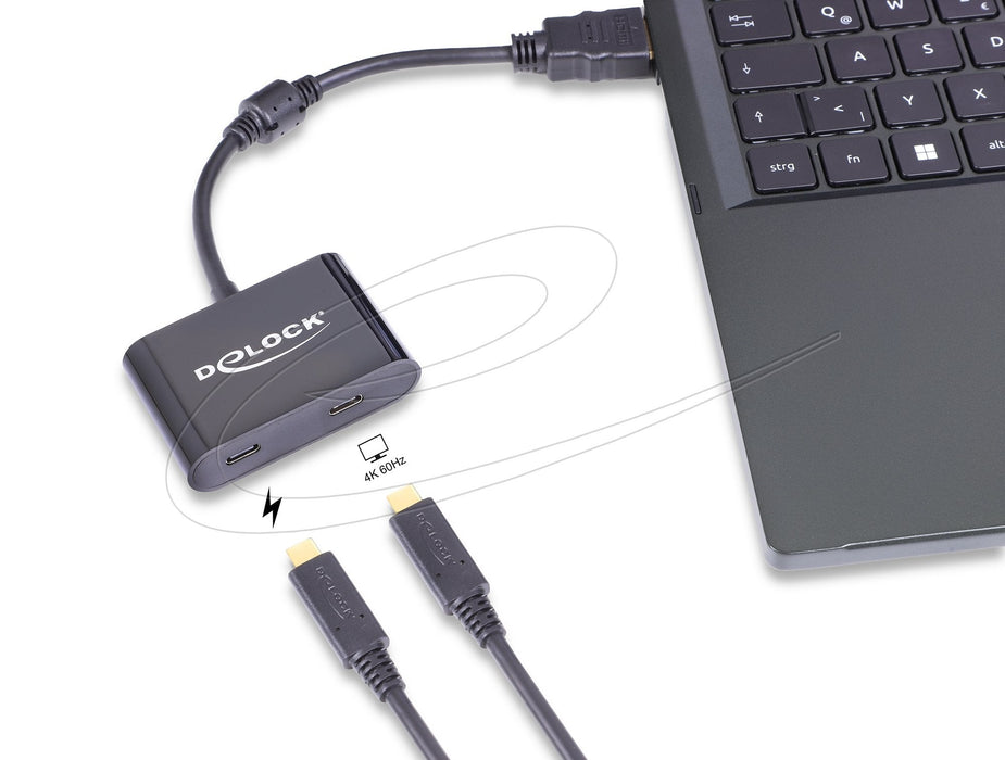 Delock Adapter Hdmi Conector Macho A Usb Type-C Conector Hembra (Dp Alt Mode) 4k 60 Hz