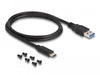 EAN 4043619632053 - DeLOCK 63205 base de conexión para disco duro USB 3.2 Gen 1 (3.1 Gen 1) Type-C Negro, Transparente imagen 5