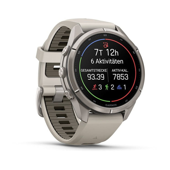Garmin Fenix 9 Pro Titanio Con Correa De Silicona En Blanco Smartwatch 43mm