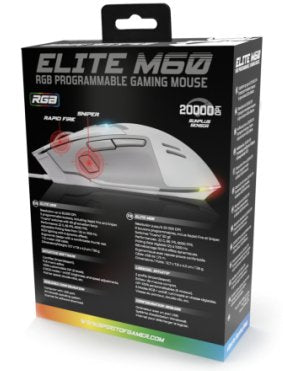 EAN 3700104465022 - Spirit of Gamer ELITE M60 ARTIC ratón Juego mano derecha USB Tipo C Óptico 20000 DPI imagen 6