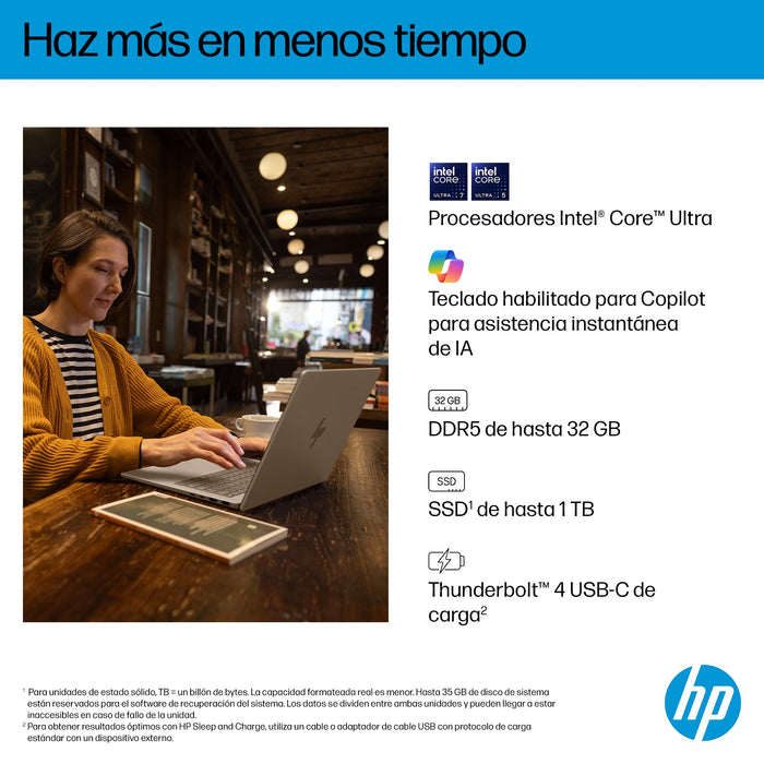 EAN 0199251188046 - HP OmniBook 7 AI 14-fr0014ns Intel Core Ultra 7 255H Portátil 35,6 cm (14") 2K 32 GB LPDDR5-SDRAM 1 TB SS imagen 7