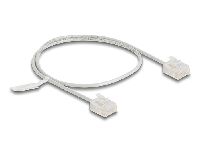 Delock Rj45 Cable De Red Cat.6 Utp Ultra Slim 0,5 M Gris Con Kurzen Machon