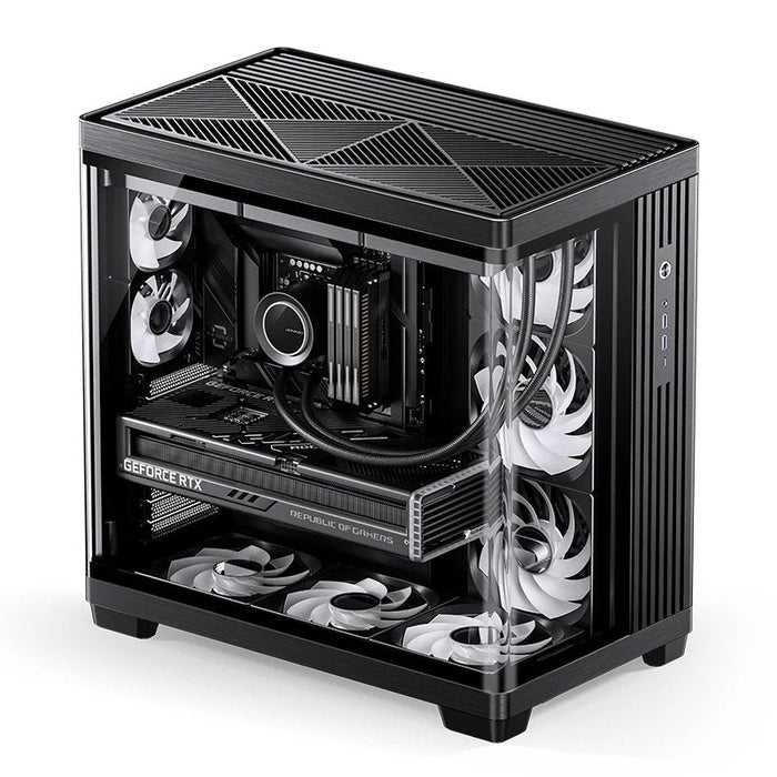 Jonsbo Tk-4 Gehäuse, Midi-Tower, Atx, Tempered Glass - Schwarz