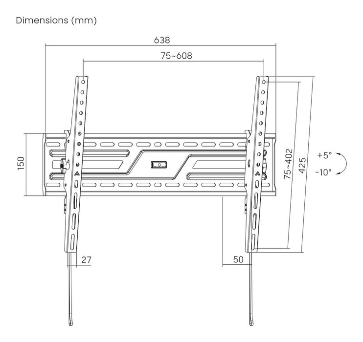 EAN 8716309135283 - Gembird WM-86T-01 soporte para TV 2,18 m (86") Negro imagen 5