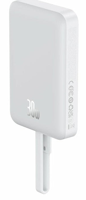 Power Bank Baseus 10000mah 30w Magsafe Magnetic Wireless Mini Fast Charge With Cable Type-C Stellar White P1002210b223-00
