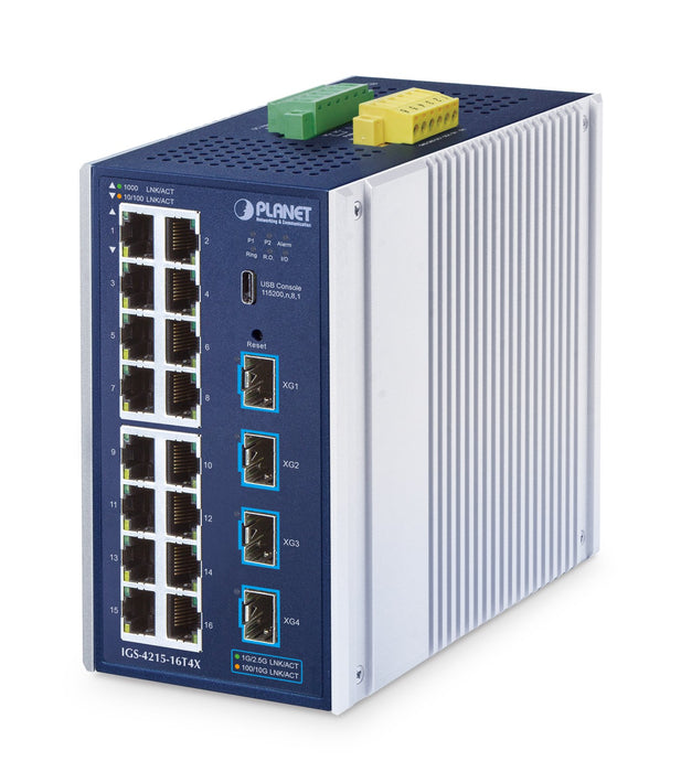 EAN 4711605288019 - PLANET IGS-4215-16T4X switch Gestionado L2/L4 Gigabit Ethernet (10/100/1000) Aluminio, Azul imagen 1