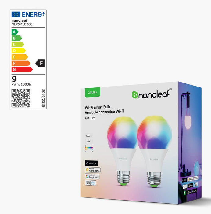 Nanoleaf Essentials Matter Wlan Smart Bulb E27 Led-Leuchtmittel 2 Ud.