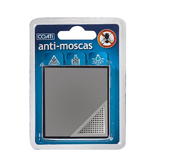 Repele Moscas Ultrasonidos 0,4 W, Cobertura 25 M², Gris