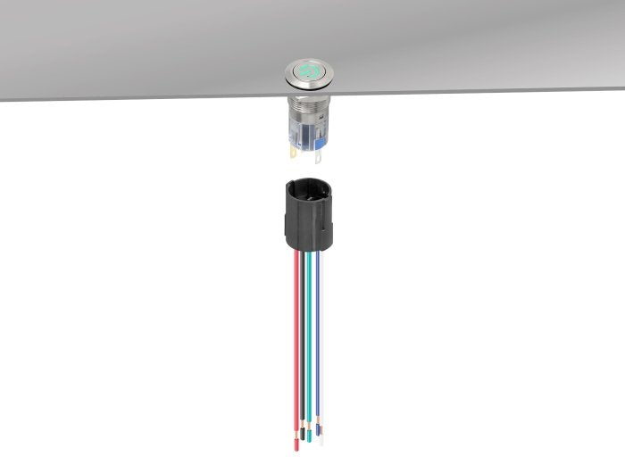 Delock Fassung Para 16 Mm 5 Pin Taster Oder Schalter