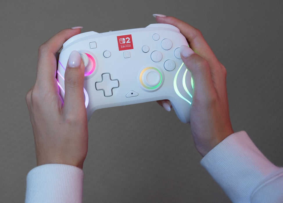 Turtle Beach Afterglow Blanco Mando De Juego Rgb Inalámbrico Para Nintendo Switch 2