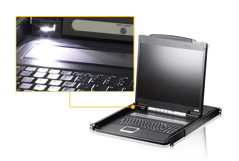 EAN 4710469344992 - ATEN CL1000N consola de rack 48,3 cm (19") Negro 1U imagen 3