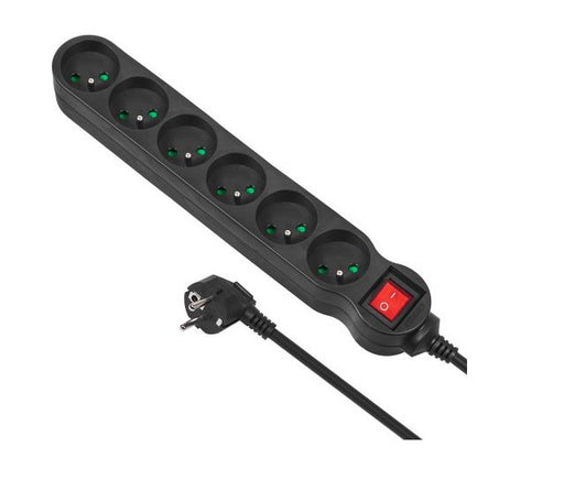 EAN 5902211108160 - Maclean MCE188 base múltiple 5 m 6 salidas AC Interior Negro imagen 1
