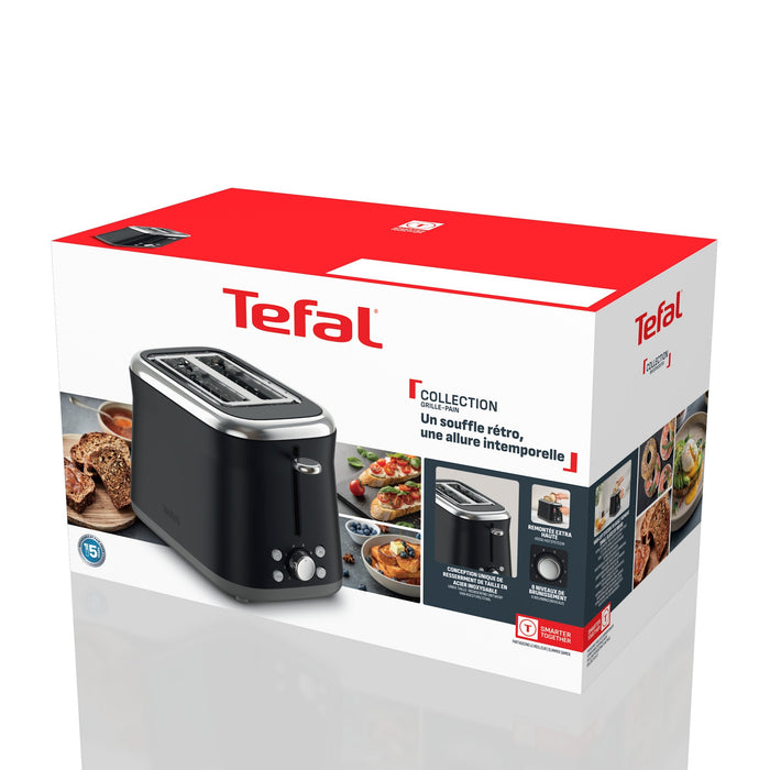 Tefal Tt7208e0 Collection Retro Toaster, 850 W, Black