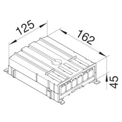 G3160 Sammelpunkt Cat.6a, Rj45, 6-Fach